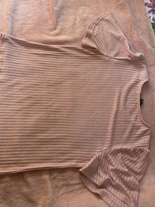 Chic pink bell Sleeve Top