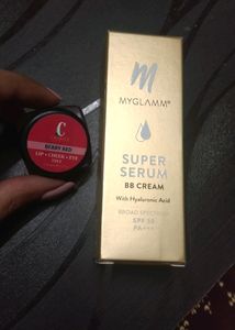 COMBO Of Myglamm Super Serum BB Cream And Lip.Cheek.Eye Tint