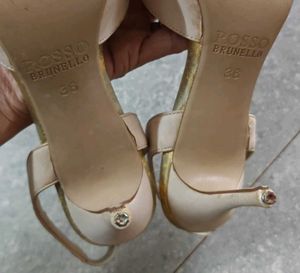 Original Rosso Brunello Beige Slingback Heels
