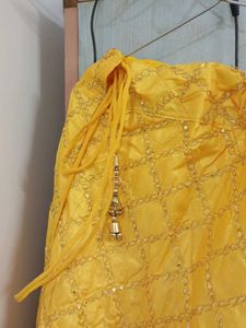 Vibrant Yellow Ethnic Skirt