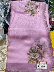Beautiful Lilac Floral Saree