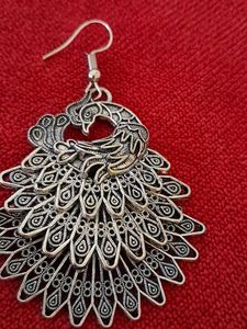 2 Pair, Peacock Inspired Drop Earrings