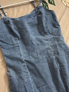 Denim Spaghetti Strap Mini Dress