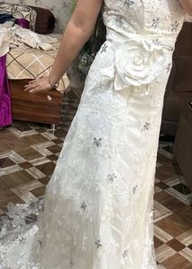 Elegant White Bridal Gown❤️🎀🧚🏻‍♀️