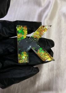 Resin Letter K Keychain