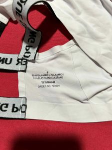 White Cross Strap Sports Crop Top – Size S
