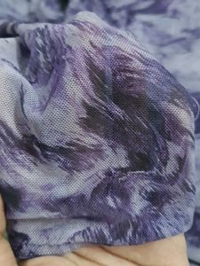 purple MESH Tie-Dye Long Sleeve Top