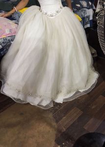 White gown with Embellishments
