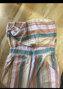 Beach Striped Strapless Jumpsuit
