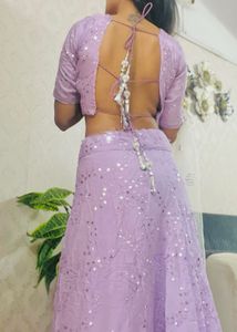 lavender Lilac Lehenga Choli Set