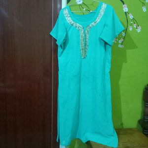 SEAGREEN GEORGETTE Suit Set With Circular Plazzo