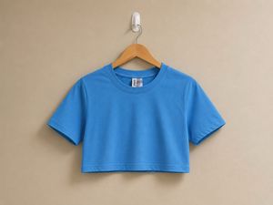 Bright Blue Cropped T-Shirt
