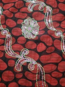 Vibrant Printed Saree with Embellishments