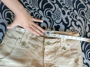 Tan Cream Velvet Pants