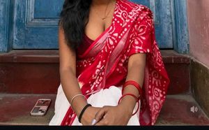 Stunning Red &amp; White Saree