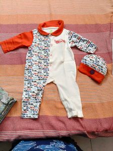 Cute Baby Romper and Hat Set