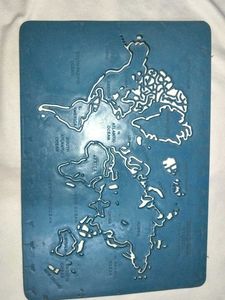 world map stencil