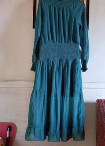 Elegant Teal Tiered Maxi Dress