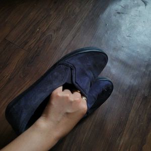 Navy Blue Casual Slip-On Shoes