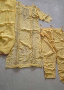 Elegant Yellow Kurta Set with Dupatta