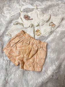 Adorable Baby Girl Teddy Bear Set