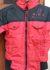 Kids Red &amp; Black Padded Jacket