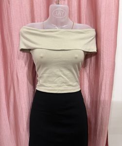 Off-Shoulder Cream Top