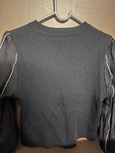 Black Cut-Out Detail Top
