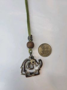 Faux Leather Elephant Statement Necklace