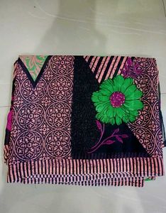 Vibrant Floral Print Saree