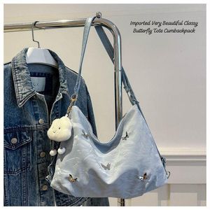 Chic Butterfly Accent Hobo Bag