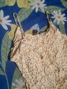 Cute Yellow Ditsy Print Tank Top