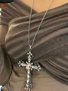 Gothic big Cross Pendant Necklace