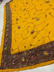 Yellow Embellished Saree