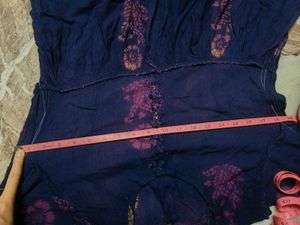Blue Floral Kurta Set - Wardrobe Clearance