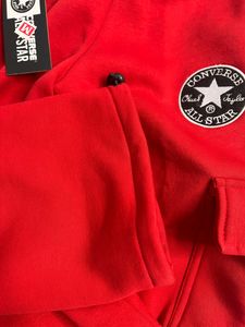 RED CONVERSE LOWER WITH SIDE POCKET