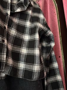 Chic Black &amp; White Plaid Shirt