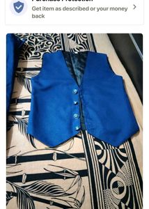 Boys' Blue Suit Set with white shirt