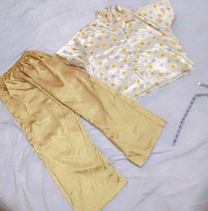 Satin Floral Pajama Set