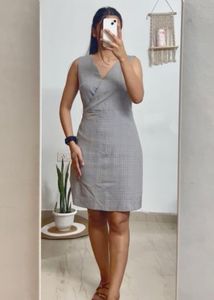 Classic Plaid Sheath Dress