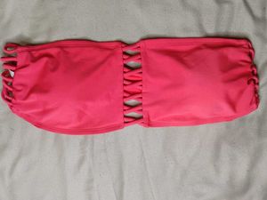 Pink Strapless Bikini Top