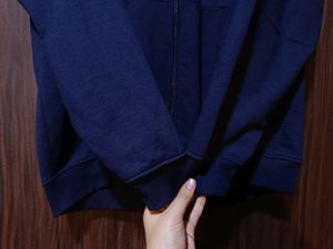 Navy Blue Fleece Zip-Up Hoodie