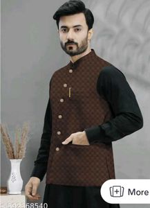 Men's Traditional Dark Brown Nehru Jacket