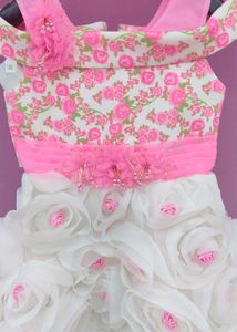 Floral &amp; Rose Petal Party Dress