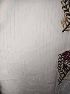 Beautiful Shine White Beads Nd Stone Kurti