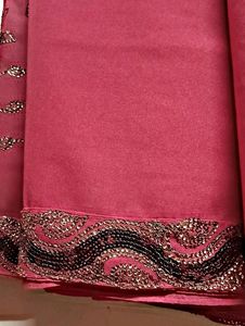 Vibrant Pink Sequined Saree