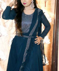 Stunning Teal Embellished Gown