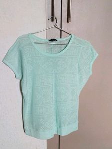 Buy1Get one (same cost item)Mint Green Sheer Top