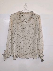 polka dot blouse