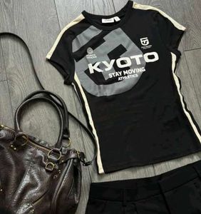 Bershka Kyoto Stay Moving Athletics T-Shirt